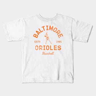 Baltimore Orioles Retro Vintage Kids T-Shirt
